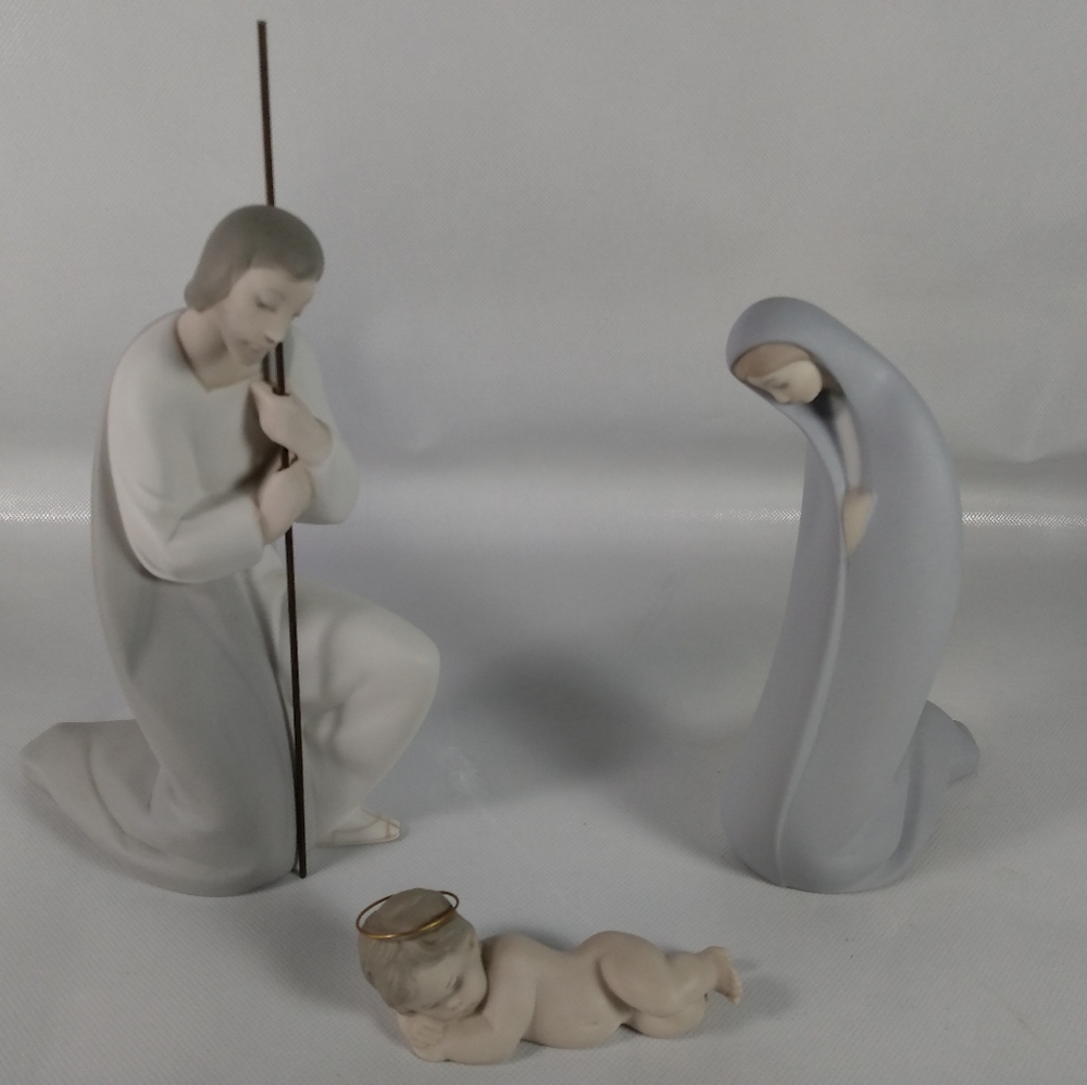 Lladro Holy Family Nativity Mary Joseph Jesus Figurine Statue #4533 #4534 #4535